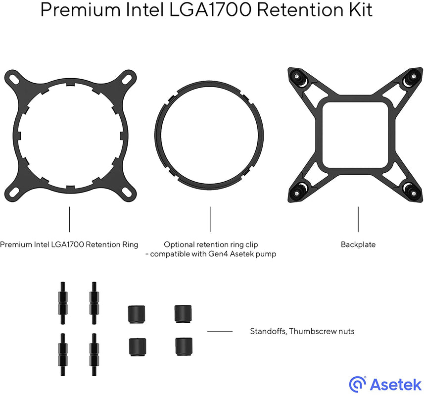 Premium Intel LGA1700 Retention Kit for Asetek produced AIO's